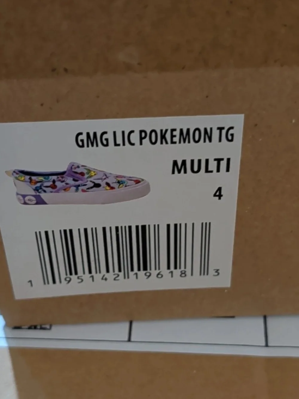 Pokemon Multicolor Canvas Slip On Shoes Pikachu Eevee Unisex Big Kids 4 NWT